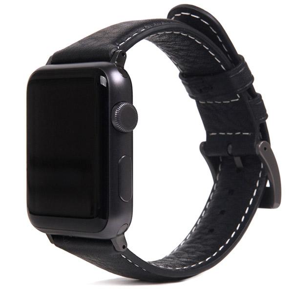 SLG Design エスエルジー デザイン Apple Watch 41 / 40 / 38mm Italian Minerva Box Leather ブラック SD18397AW