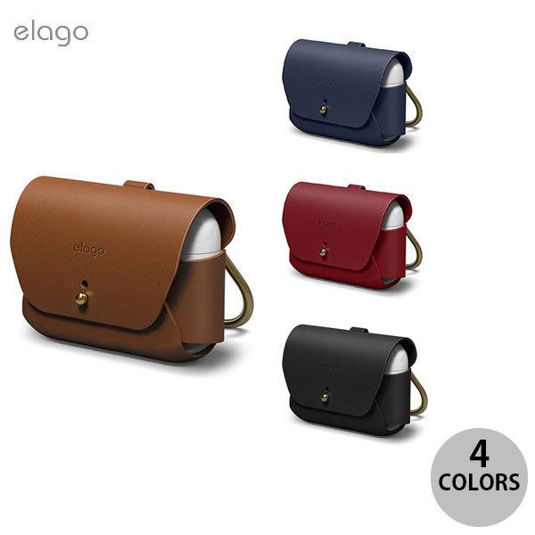 elago AirPods Pro 第1世代 LEATHER CASE カウハイド 本革 カラビナ付 エラゴ