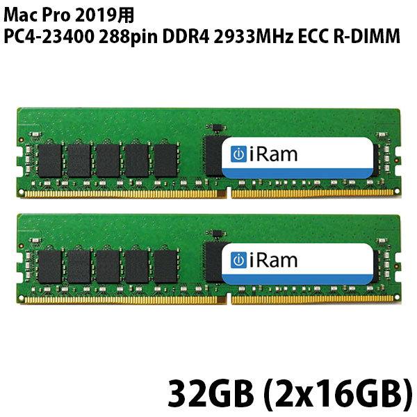 iRam AC Mac Pro 2019p 32GB 2x16GB PC4-23400 288pin DDR4 2933MHz ECC R-DIMM IR16GMP2933D4R/2 lR|Xs