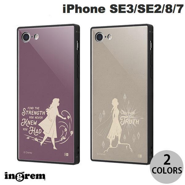 ingrem iPhone SE 第3世代 第2世代 / 8 / 7 ディズニーキャラクター 耐衝撃ケース KAKU トリプルハイブリッド アナと雪の女王2 シルエット 