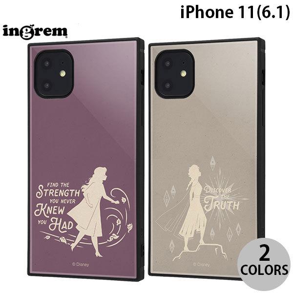 ingrem iPhone 11 / XR ディズニーキャラクター 耐衝撃ケース KAKU ハイブリッド アナと雪の女王2 シルエット  イングレム
