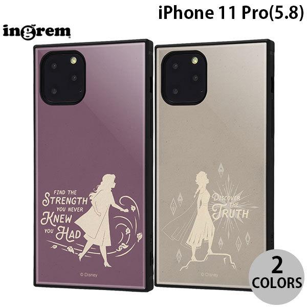 ingrem iPhone 11 Pro ディズニーキャラクター 耐衝撃ケース KAKU ハイブリッド アナと雪の女王2 シルエット  イングレム