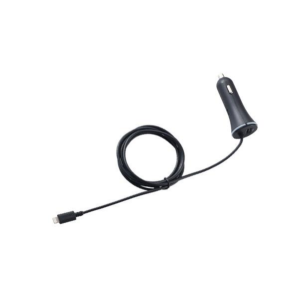 エレコム ELECOM シガーチャージャー Lightning 1.5m USB A1ポート インジケーター付 4.8A ブラック MPA-CCL02BK