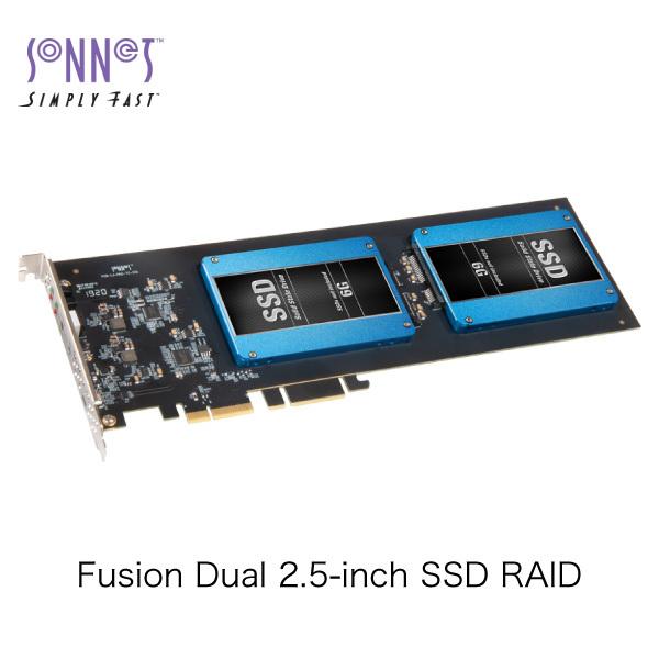 SONNET ソネット テクノロジー Fusion 2.5" SATA SSD RAID PCIe Card Thunderbolt compatible FUS-SSD-2RAID-E