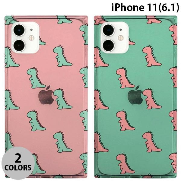 AKAN iPhone 11 ソフト スクエアケース ダイナソーパターン  エイカン