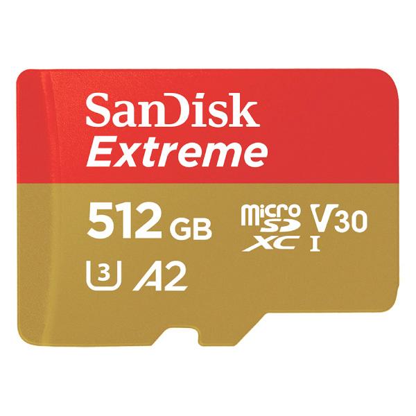 SanDisk サンディスク 512GB Micro SDXC Extreme UHS1 V30 R:160MB / W:90MB SDアダプタなし 海外パッケージ SDSQXA1-512G-GN6MN