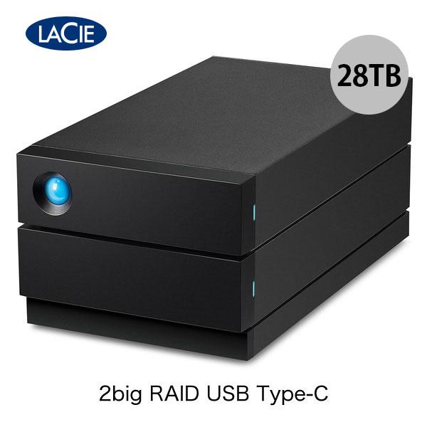 Lacie ラシー 28TB 2big RAID USB Type-C USB 3.2 Gen2 (USB 3.1) 対応 外付け HDD STHJ28000800
