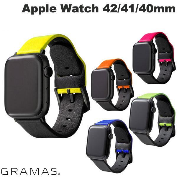 GRAMAS Apple Watch 41 / 40 / 38mm NEON Italian Genuine Leather Watchband Neon グラマス