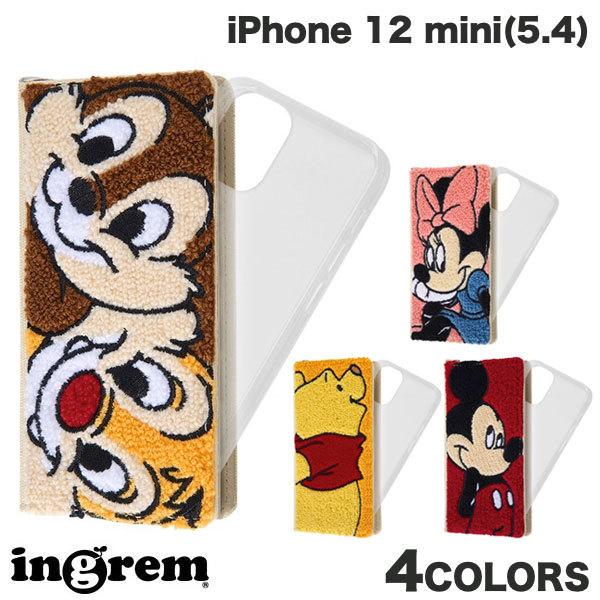 ingrem iPhone 12 mini ディズニーキャラクター 手帳型 FLEX CASE サガラ刺繍  イングレム
