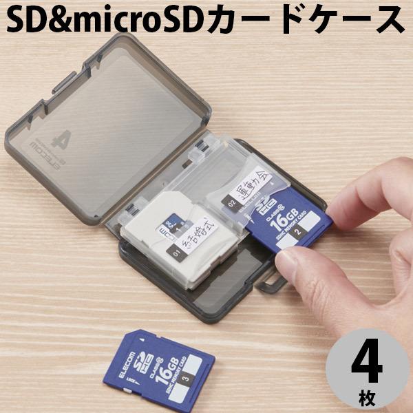 GR ELECOM SDJ[hP[X 4[ SD microSD CMC-06NMC4 lR|X