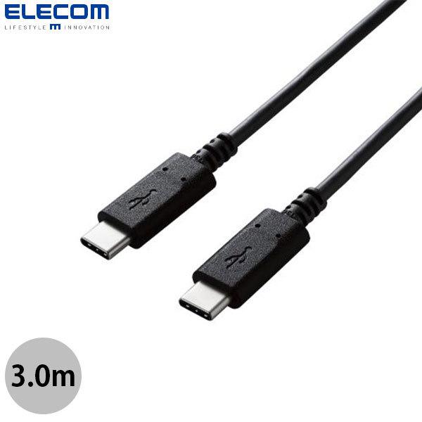 �G���R�� ELECOM USB 2.0 Type-C �P�[�u�� �F�ؕi PD�Ή� 3.0m �u���b�N U2C-CC30NBK2