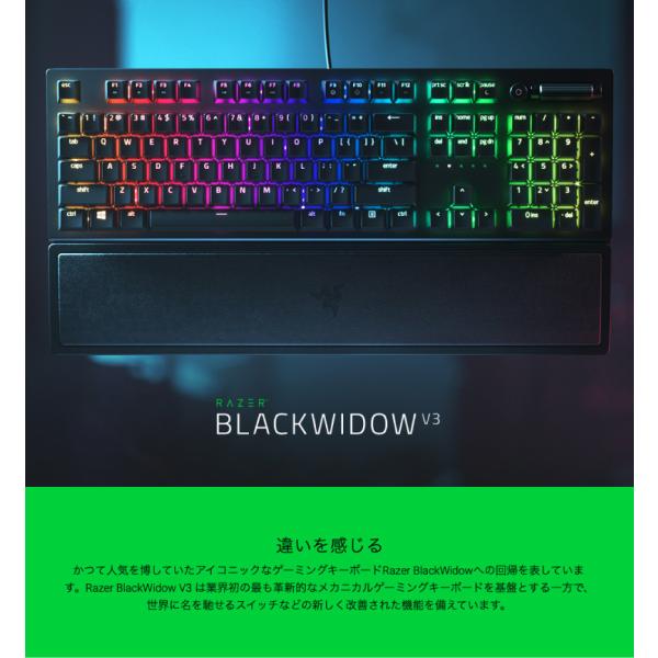 キーボード Razer レーザー Blackwidow V3 Green Switch 英語配列 緑軸 メカニカル ゲーミングキーボード Rz03 R3m1 ネコポス不可 キットカットヤフー店 通販 Yahoo ショッピング