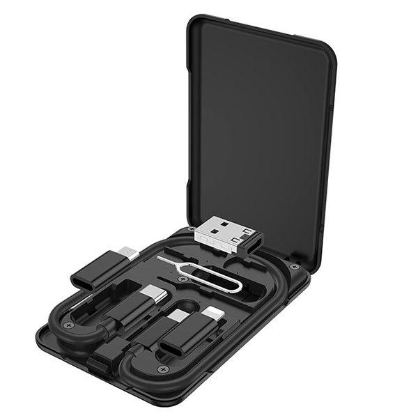 JTT 日本トラストテクノロジー hoco U86 6 in 1 ケーブル＆コネクタストレージケース U86-6IN1CASE
