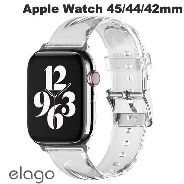 elago エラゴ Apple Watch 45 / 44 / 42mm CLEAR BAND Clear EL_WALBDTPBA_CL