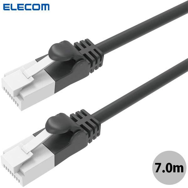 エレコム ELECOM LANケーブル PS5対応 CAT6A 爪折れ防止 7.0m ブラック GM-LDGPAT/BK70