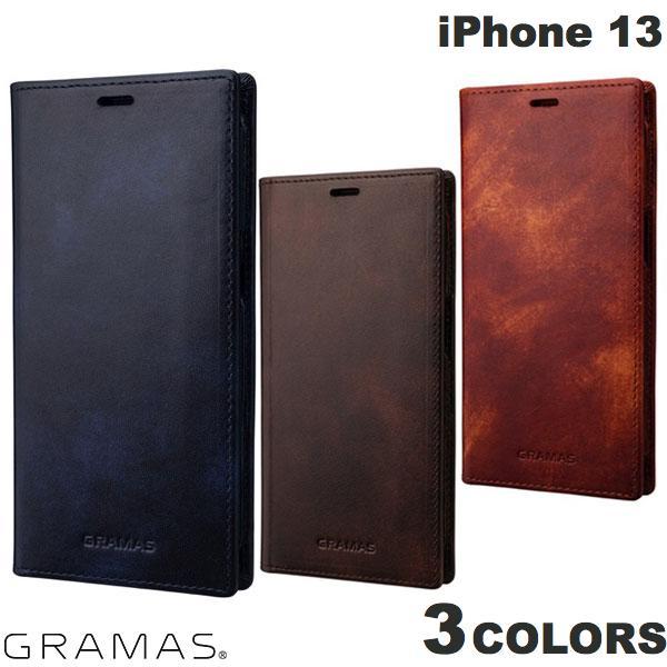 GRAMAS iPhone 13 Museum-calf Leather Book Case 本革  グラマス