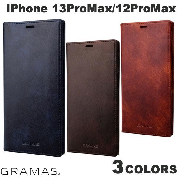GRAMAS iPhone 13 Pro Max / 12 Pro Max Museum-calf Leather Book Case 本革  グラマス