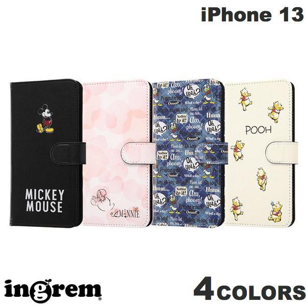 ingrem iPhone 13 ディズニーキャラクター 手帳型アートケース マグネット  イングレム
