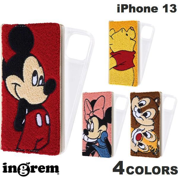 ingrem iPhone 13 ディズニーキャラクター 手帳型 FLEX CASE  サガラ刺繍  イングレム