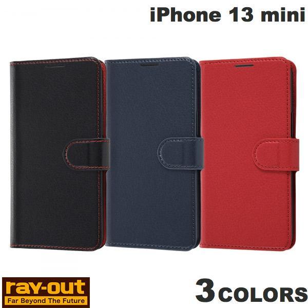 Ray Out iPhone 13 mini 耐衝撃 手帳型ケース シンプル マグネット  レイアウト
