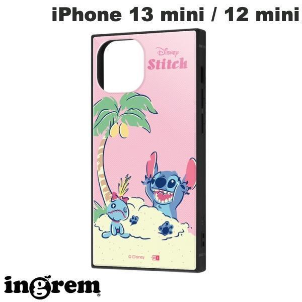 ingrem イングレム iPhone 13 mini / 12 mini ディズニーキャラクター 耐衝撃ハイブリッドケース KAKU リロ＆スティッチ/砂遊び