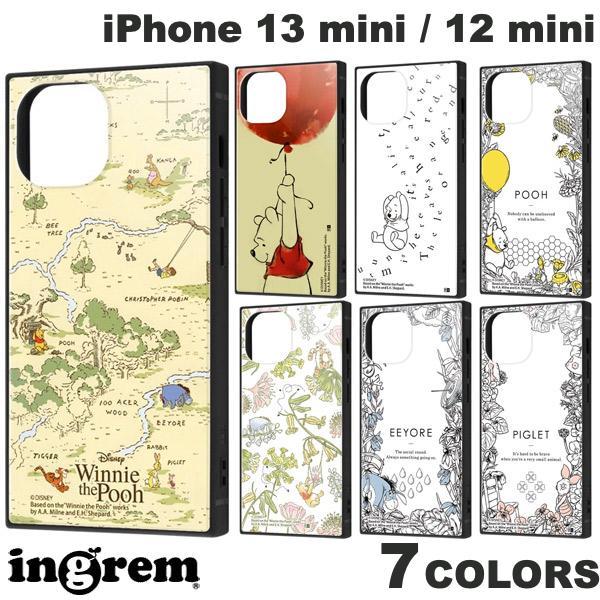 ingrem iPhone 13 mini / 12 mini ディズニーキャラクター 耐衝撃ハイブリッドケース KAKU くまのプーさん イングレム