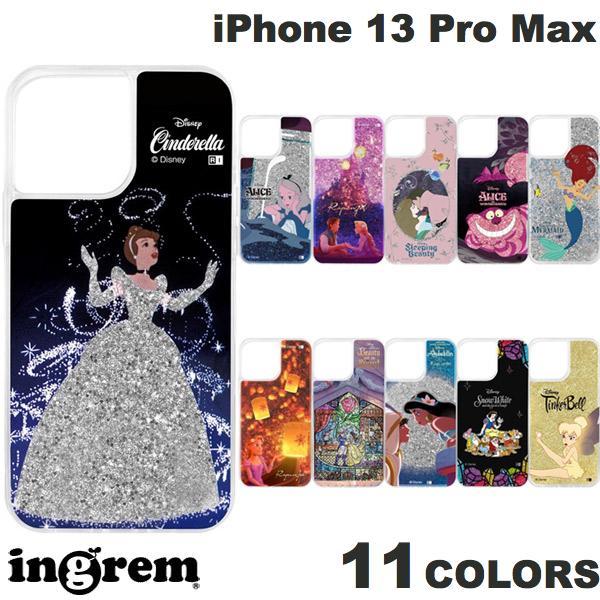 ingrem iPhone 13 Pro Max ディズニーキャラクター ラメ グリッターケース  イングレム