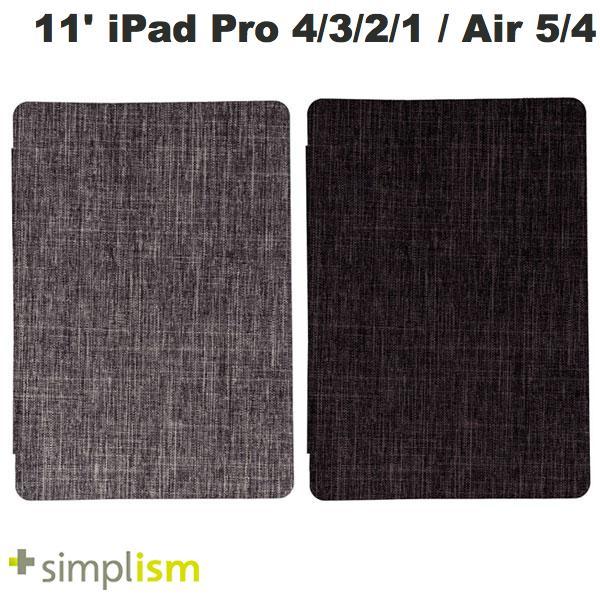 Simplism 11インチ iPad Pro M2 第4世代/ M1 第3 / 2 / 1世代 / iPad Air 第5 / 4世代 背面クリア フリップシェルケース  シンプリズム