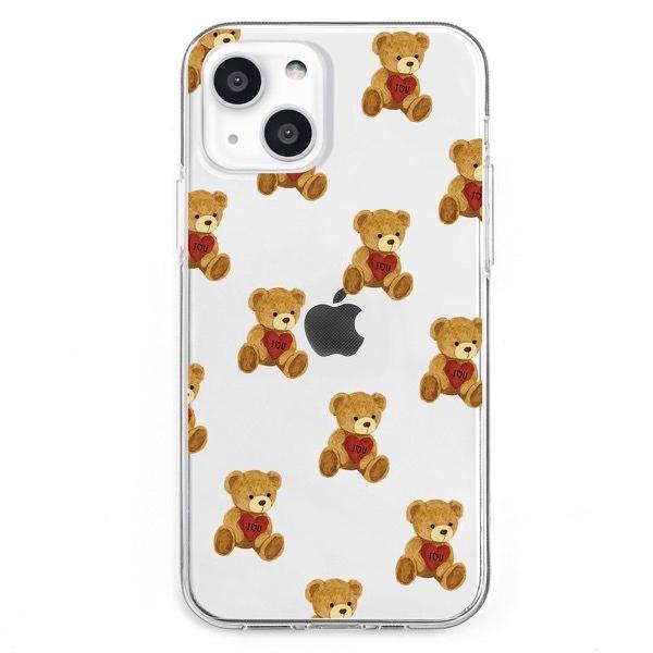 Dparks ディーパークス iPhone 13 mini ソフトクリアケース ハートテディ DS21114i13MN