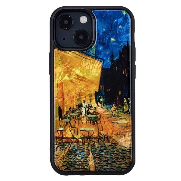 Ikins アイキンス iPhone 13 mini 天然貝ケース 夜のカフェテラス I21036i13MN