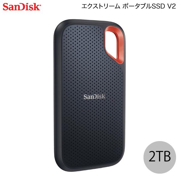 SanDisk サンディスク 2TB エクストリーム ポータブルSSD V2 防水 防塵 USB 3.2 Gen 2対応 SDSSDE61-2T00-J25
