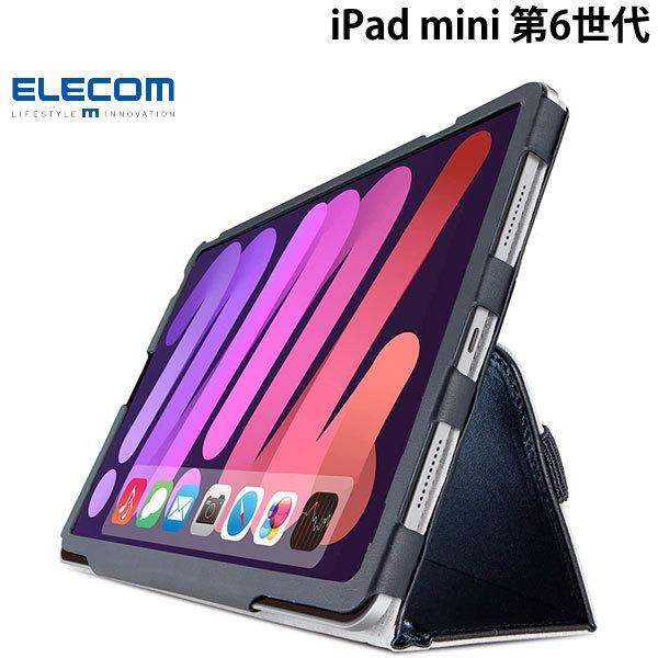 エレコム ELECOM iPad mini 第6世代 フラップケース ソフトレザー 2アングル 軽量 TB-A21SPLFBK