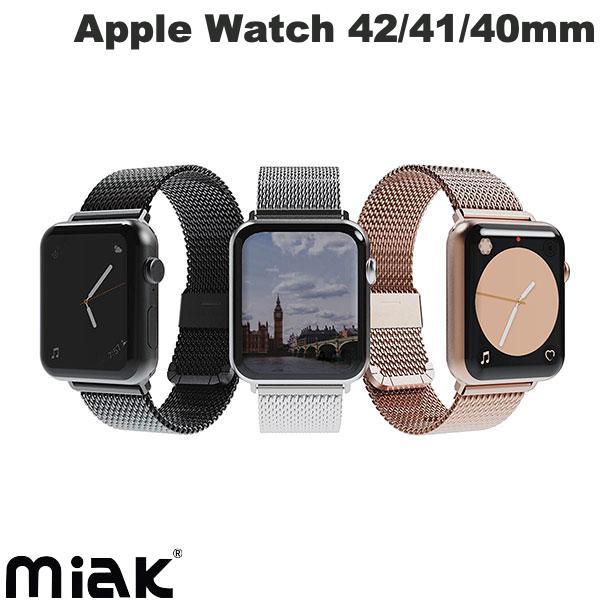 miak Apple Watch 41 / 40 / 38mm CLIP MESH BAND ステンレス製 メッシュベルト ミアック