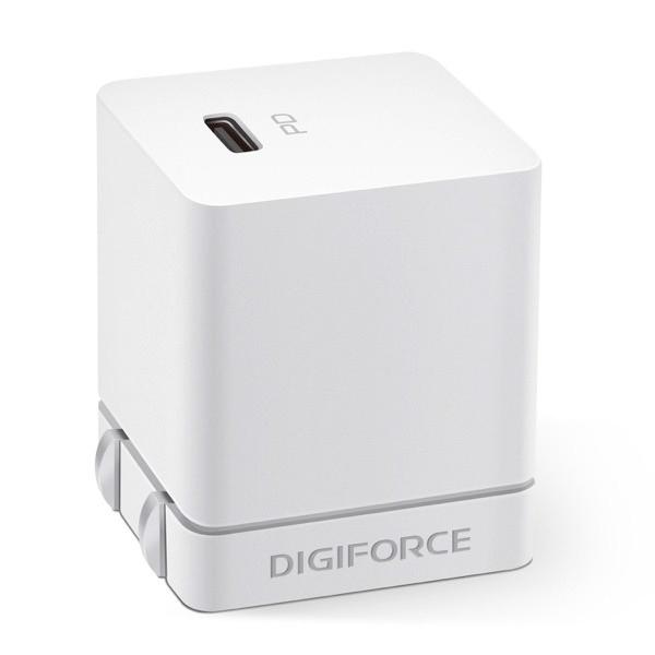 DIGIFORCE デジフォース USB充電器 20W PD対応 Fast Charger USB Type-C 1ポート ホワイト D0037WH