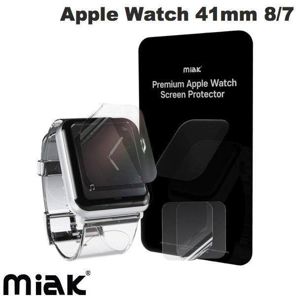 miak ミアック Apple Watch 41mm Series 8 / 7 セルフヒーリング 液晶保護フィルム 光沢 2枚入り MA22174AW