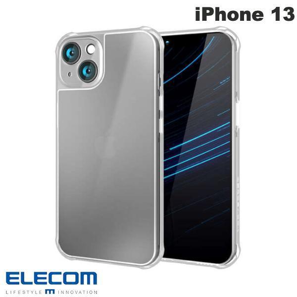 エレコム ELECOM iPhone 13 ハイブリッドケース ZEROSHOCK シルキークリア スリム ガラスフィルム付 クリア PMWA21BZEROT3CR