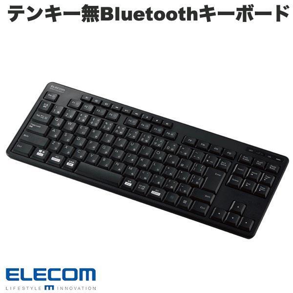 エレコム ELECOM コンパクトキーボード 日本語配列 Bluetooth 5.1 テンキーレス 静音 抗菌 ブラック TK-FBM117SKBK