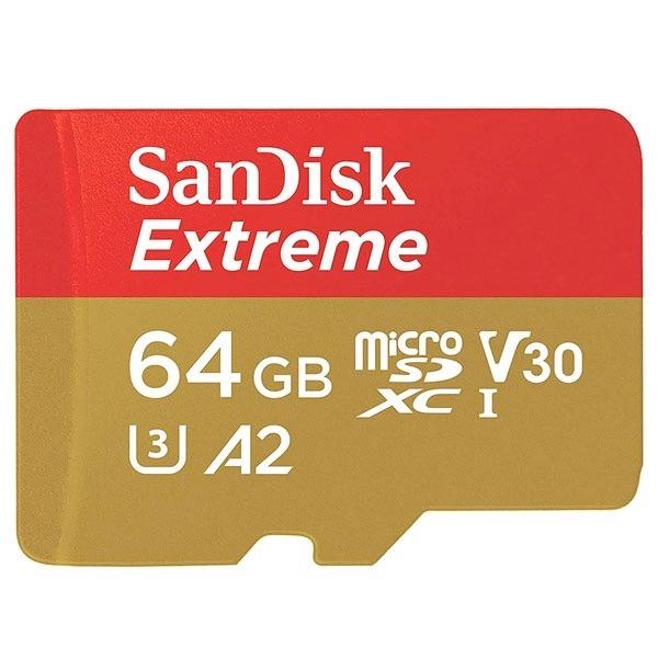 SanDisk サンディスク 64GB Extreme microSDXC UHS1 U3 Class10 R=160/W=60 A2対応 SDアダプタ無し 海外パッケージ SDSQXA2-064G-GN6MN