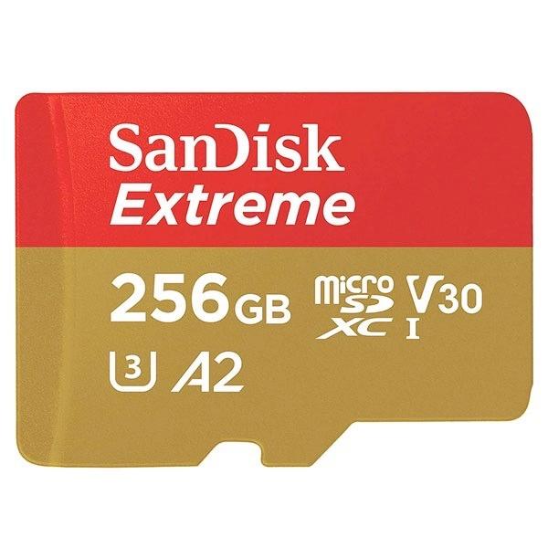 SanDisk 256GB Extreme microSDXC UHS1 U3 Class10 R=160/W=90 A2対応 SDアダプタ無し 海外パッケージ