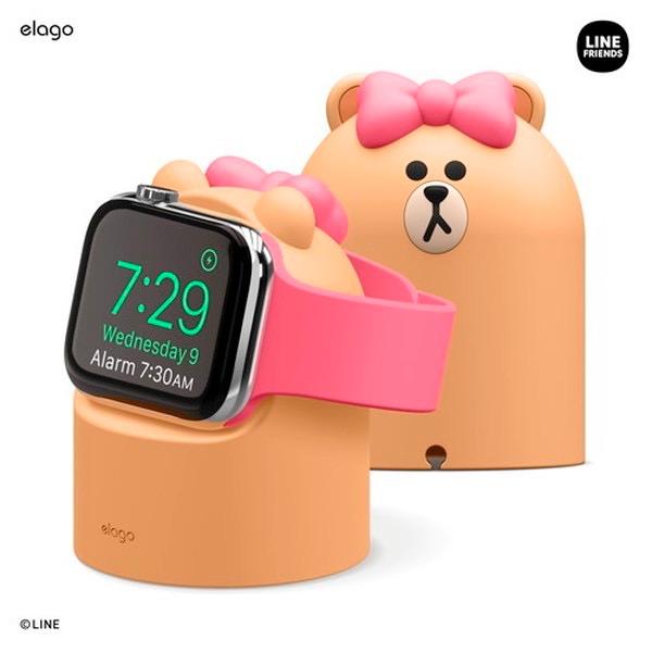 elago エラゴ Apple Watch W2 STAND LINE FRIENDS COLLABORATION CHOCO EL_WCASTSCFD_CH