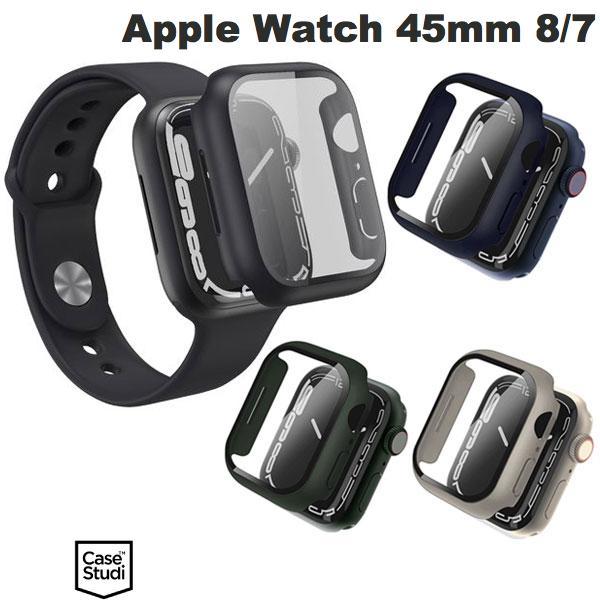 Casestudi Apple Watch 45mm Series 8 / 7 Impact 液晶部保護ガラス一体型ハードケース ケーススタディ