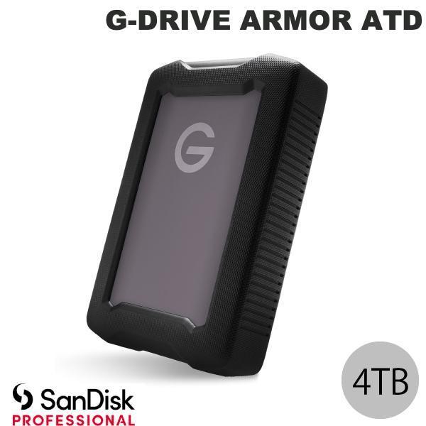 Sandisk Professional サンディスク プロフェッショナル 4TB G-DRIVE Armor ATD USB 3.2 Gen1対応 ポータブルHDD SPACE GREY