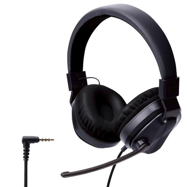 エレコム こども専用ゲーミングヘッドセット 低音量仕様 折りたたみ式 回転式マイクアーム付き 4極φ3.5mm 両耳 ブラックxグレー