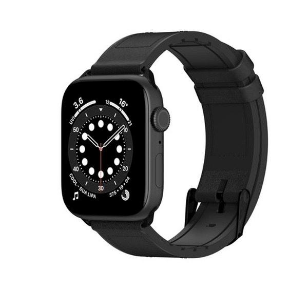 SwitchEasy スイッチイージー Apple Watch 49 / 45 / 44 / 42mm Hybrid Band Black SE_WALBDGUHY_BK