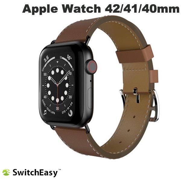 SwitchEasy スイッチイージー Apple Watch 41 / 40 / 38mm Classic Band Brown SE_WASBDGUCA_BR