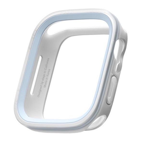 elago エラゴ Apple Watch 41mm Series 8 / 7 / 40mm SE 第2世代 SE / 6 / 5 / 4 DUO CASE Clear / Light Blue EL_WA1CSPCDU_BL