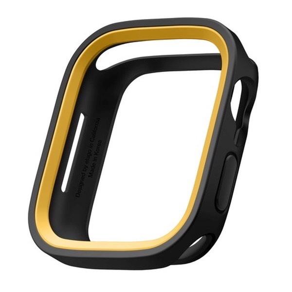 elago エラゴ Apple Watch 45mm Series 8 / 7 / 44mm SE 第2世代 SE / 6 / 5 / 4 DUO CASE Black / Yellow EL_WA2CSPCDU_YE