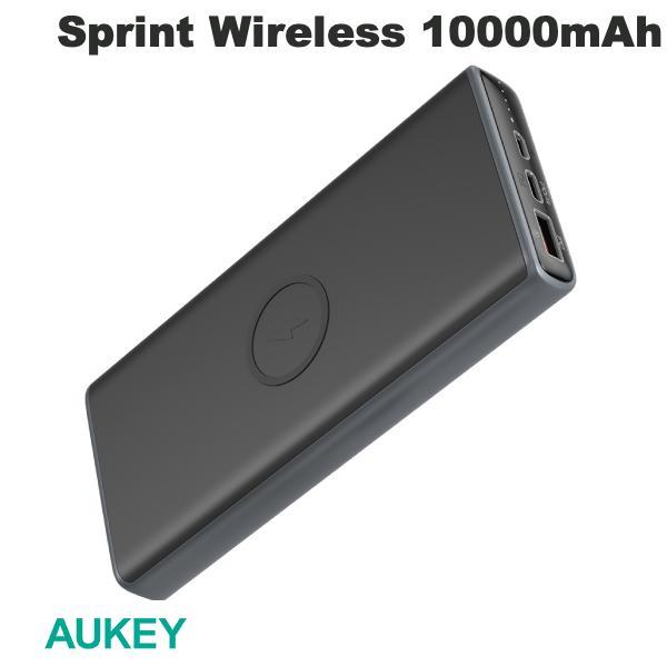 AUKEY モバイルバッテリー Sprint Wireless 10000mAh PD20W対応 15Wワイヤレス充電機能付き USB A / USB Type-C 各1ポート 出力