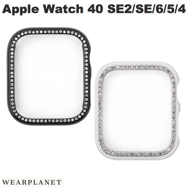 WEARPLANET Apple Watch 40mm SE 第2世代 / SE / 6 / 5 / 4 ラインストーンハードケース ウェアプラネット