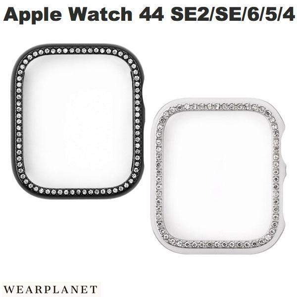 WEARPLANET Apple Watch 44mm SE 第2世代 / SE / 6 / 5 / 4 ラインストーンハードケース ウェアプラネット
